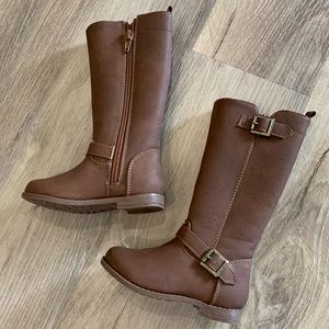 Toddler brown riding fall boots